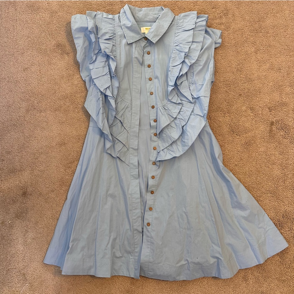 Maeve Light Blue Button-Up Dress